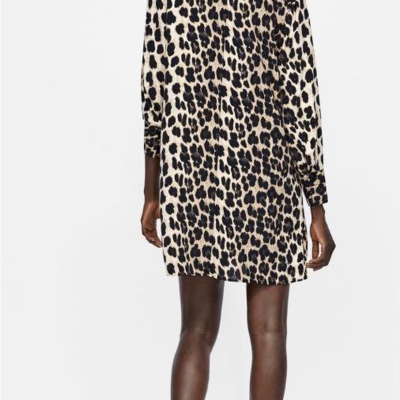 ZARA LEOPARD DRESS SIZE SM ADORABLE GREAT USED CONDITION - Picture 5 of 10